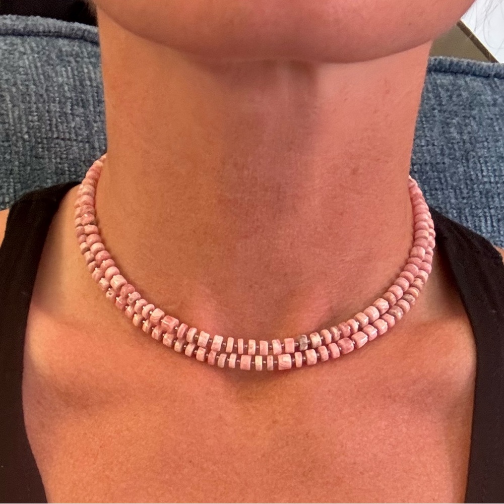 Pink Rhodonite Necklace - Picture 3 of 4